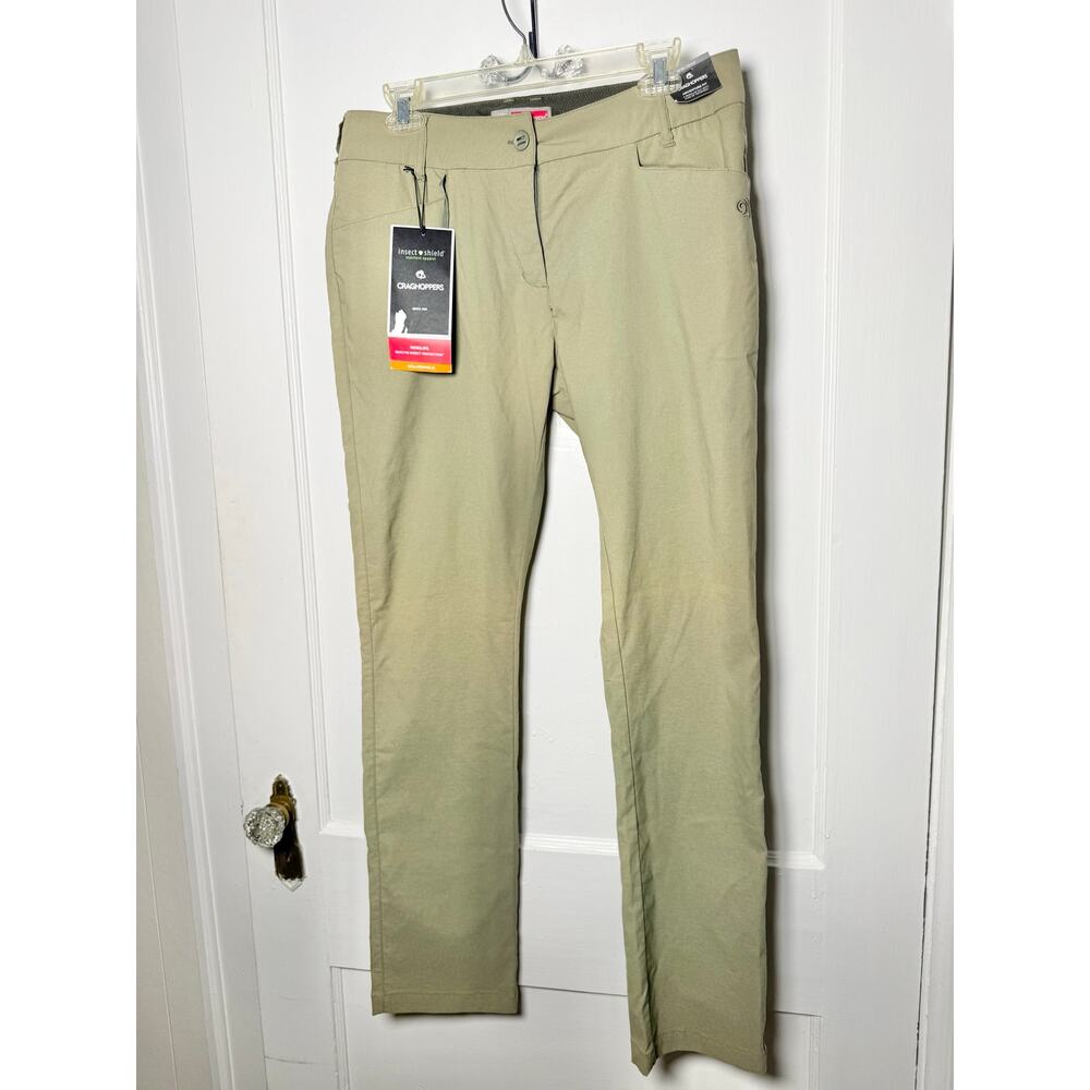 Craghoppers Green Hiking Straight Leg Outdoors UPF Lightweight Pants Size 8 NWT
